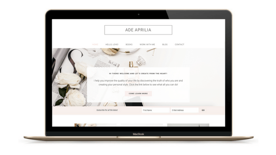 Ade Aprilia's Website Design for A Brand New Journey